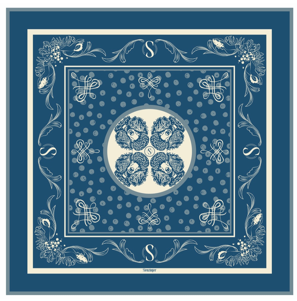 Bandana 69 Le Chien Noble Rodéo Blue Classic